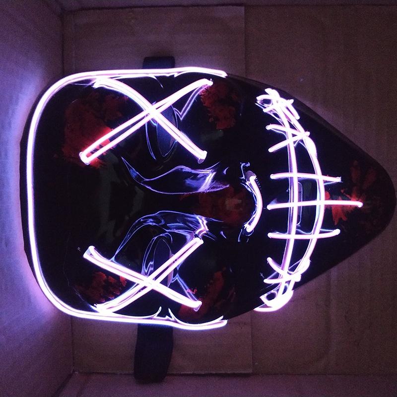 Led Light Mask Up Funny Mask The Purge Election Year Ideal For Halloween And Cosplay Events
