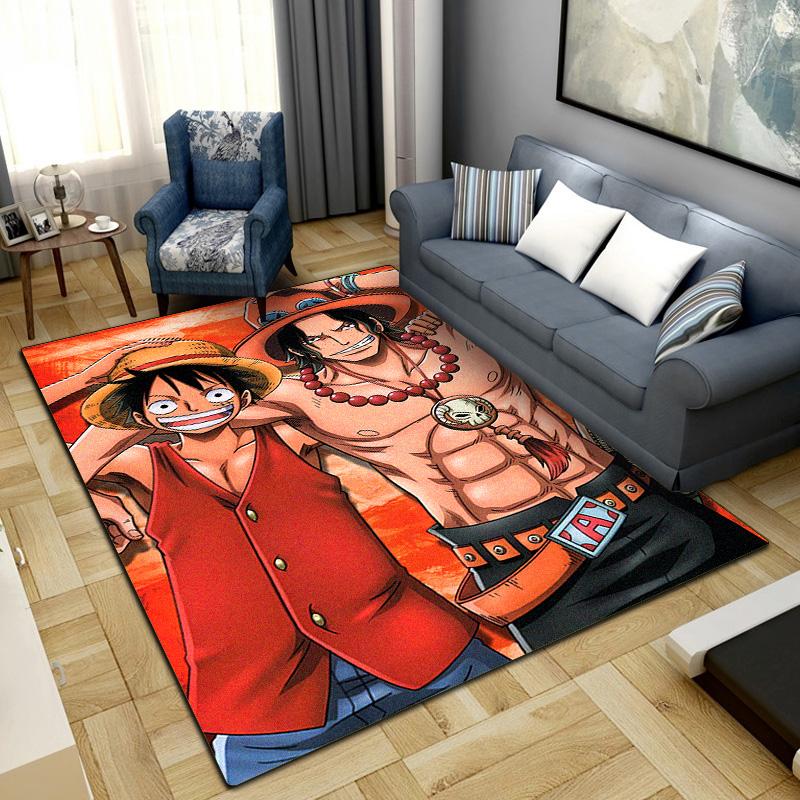One Piece Anime Washable Non-Slip Rug Carpet Larget Floor Mat Bedroom Home Decor LXR169