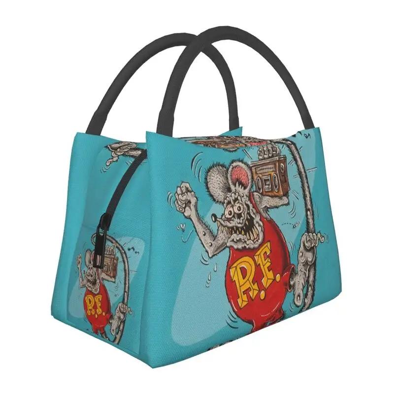 Rat Fink Анимация Аниме Мультфильм Изолированные Ланч-Бумы для Женщин Герметичный Термо-Охладитель Ланч-Бокс Офис Пикник Путешествия