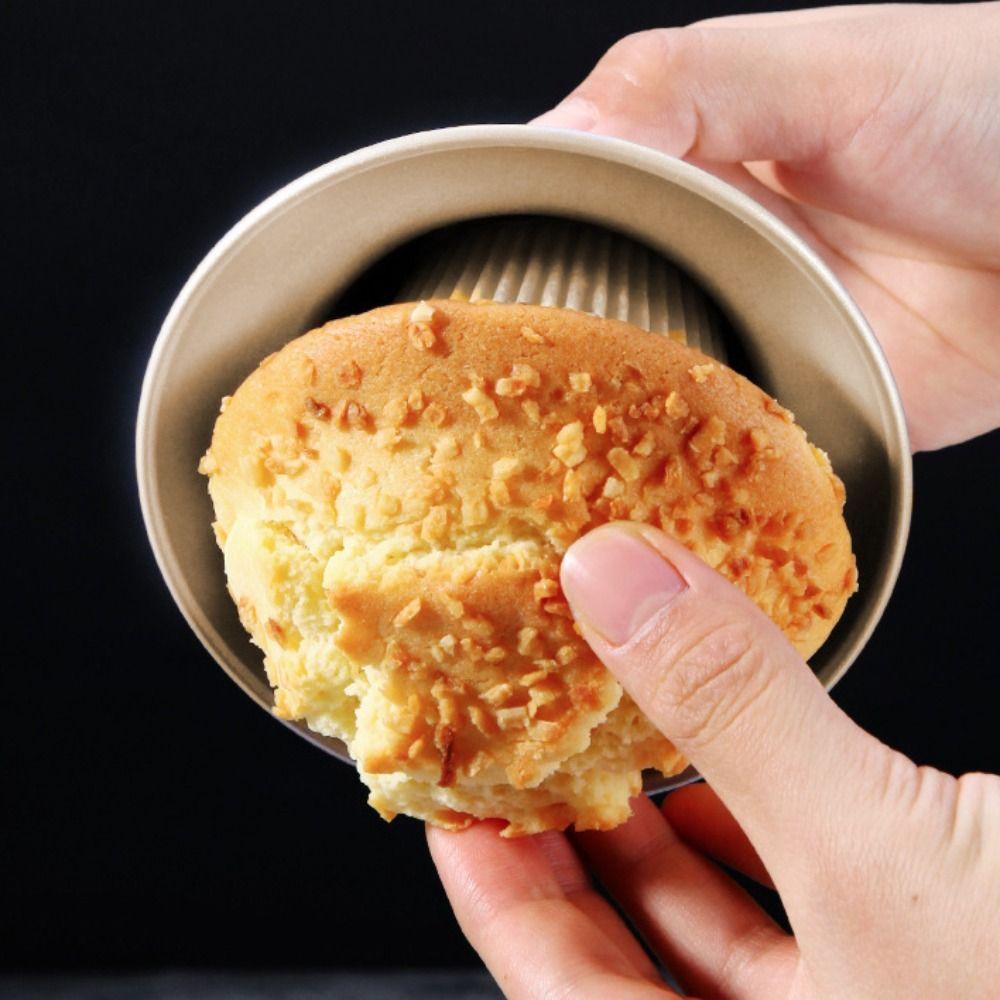 2pcs Non-stick Mushroom Shape Cupcake Mold Carbon Steel Cupcake Baking Tray Baking Mold Rice Cake