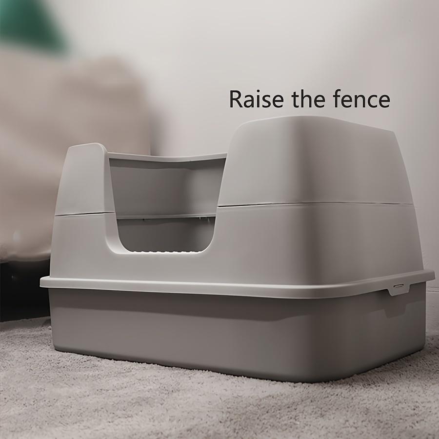 Очень большой ящик для кошачьего туалета с пластиковым совком, ящик для кошачьего туалета с высоким забором, кошачий туалет с легкой очисткой и защитой от брызг, туалет для домашних животных с лопаткой для туалета