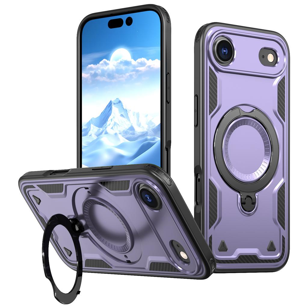 For iPhone Air Case Compatible with MagSafe Military Protection PC+TPU Kickstand Phone Cover