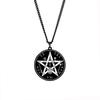 Solomon's Pentagram Seal Kabbalah Pendant Four-Word God's Name Talisman Jewelry Pendant Necklace
