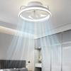 Stepless Dimming Ceiling Lamp 2 In 1 Electric Cordless Fan Creative Ceiling Fan  Office