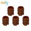 Ovly 5Pcs Wooden Barrel Shop Decoration Bowl Building Block MOC Toy Educational Decorative Ornaments Block Kit Children's Birthdays Gift