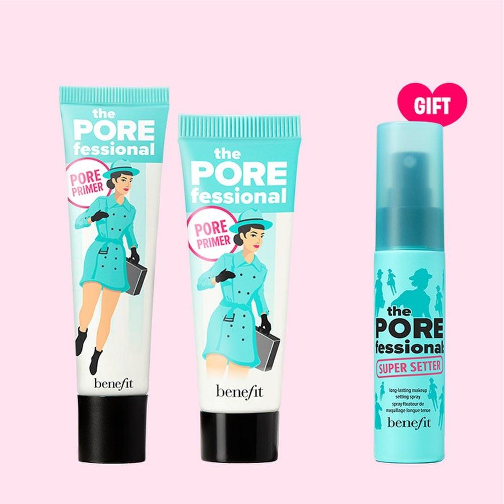 Benefit Праймер Porefessional и мини-дуэт (+2 мини-фиксатора пор в комплекте) 22мл/Мини 7,5мл