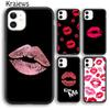 Krajews Kiss Me Red Lip Fundas Phone Case Cover For iPhone 14 5 6s 7 8 Plus X XR XS 11 12 13 Pro Max Samsung Galaxy S21 S22ultra