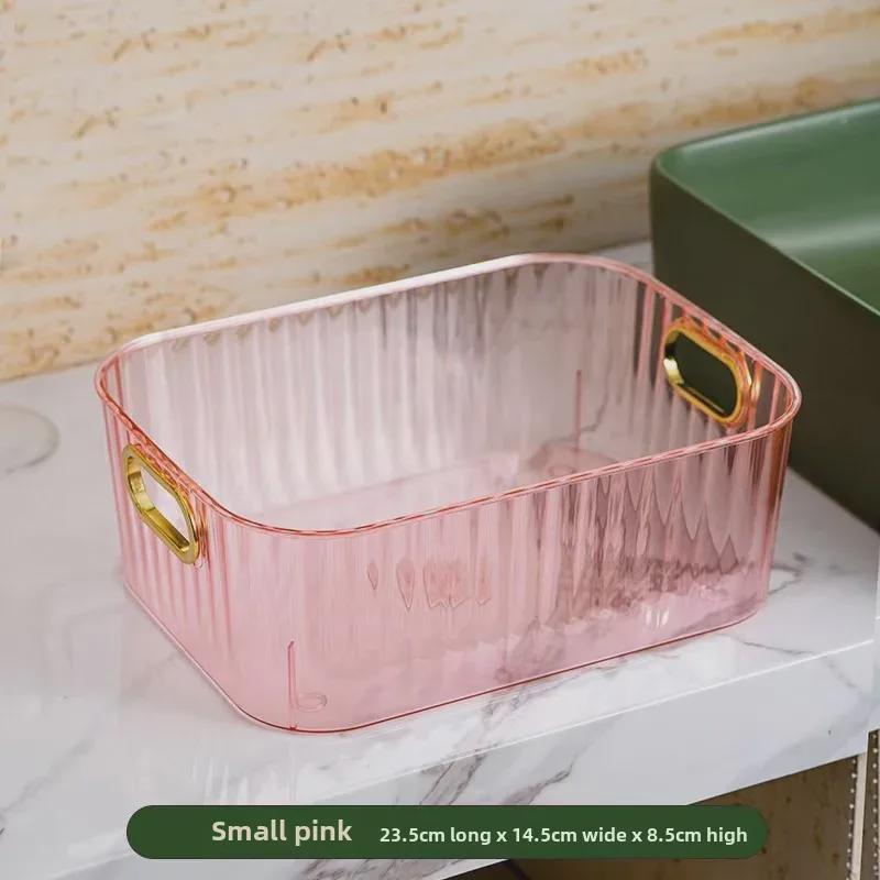 Акриловый ПЭТ настольный ящик для хранения косметики и закусок для спальни и журнального столика