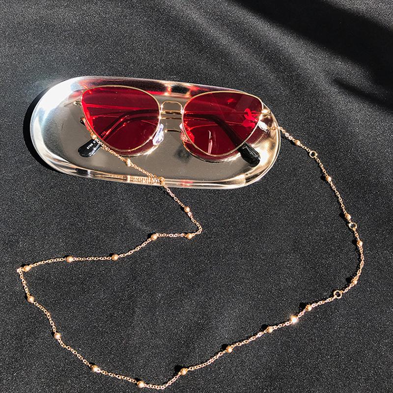 Fashion Copper Womens Gold Silver Eyeglass Chains Sunglasses Reading Beaded Glasses Chain Eyewears Cord Necklace Strap Rop