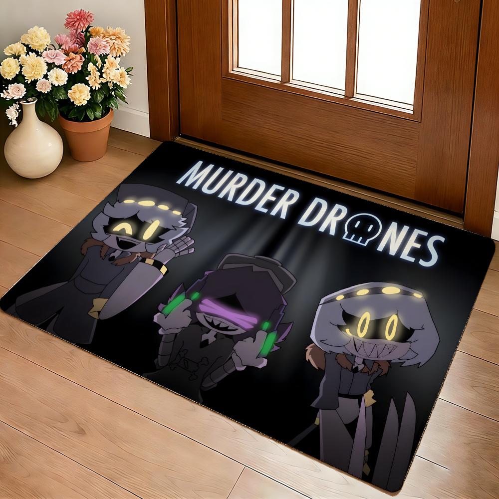 M-Murder Drones Floor Mat Cozy Flannel Soft Thick Non-Slip Mat For Living Room Bedroom Kitchen Decor Rugs