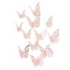 Baking Dessert Decor Butterflies Cupcake Toppers Happy Birthday Cake Topper Gold 3D 12Pcs Artificial Butterfly For Wedding Party