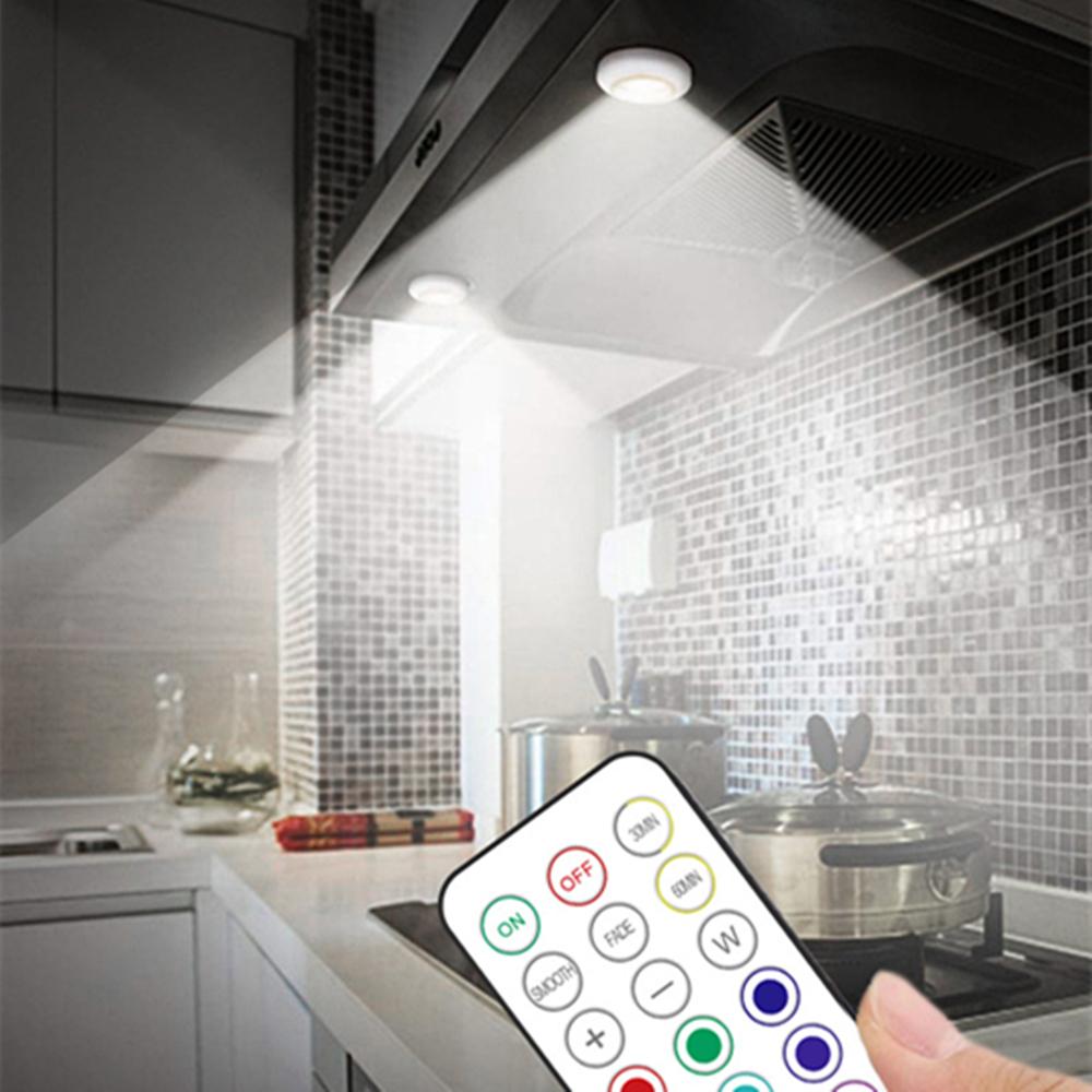 3 шт. Светодиодная подсветка Беспроводной комплект подсветки под шкаф Кухонная подсветка