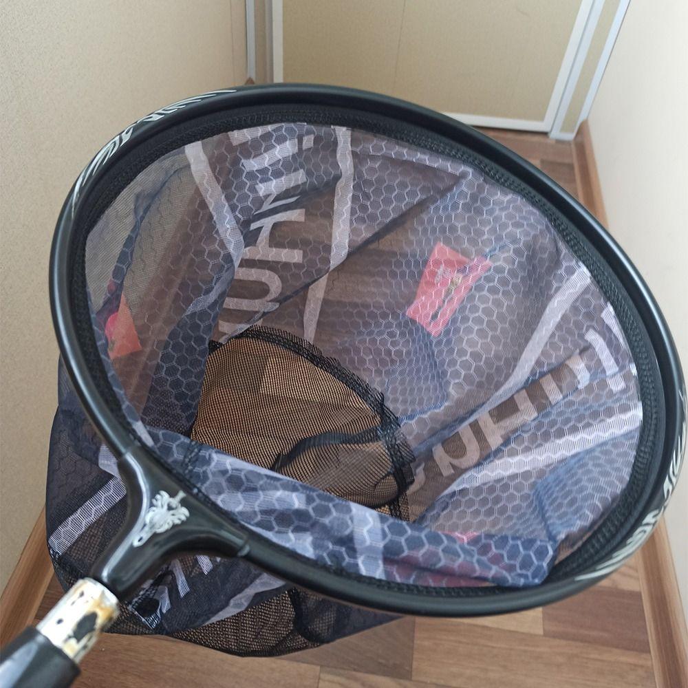 Net Titanium Zinc Zinc Alloy Foldable Mesh Fishing Hand Net Landing Net Carbon Fishing Net Fishing Scoop