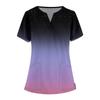 Women's Fashion V-neck Short Sleeve Workwear With Pockets Printed Tops Summer Tops For Women