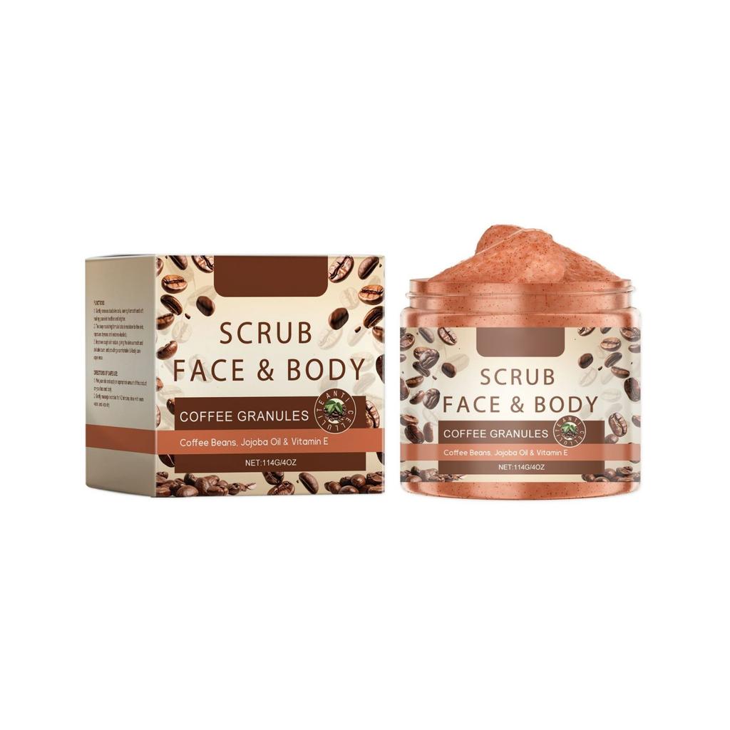 Отшелушивающий скраб-гель на основе кофе увлажняет нежную кожу в течение длительного времени и мягко улучшает состояние грубой кожи