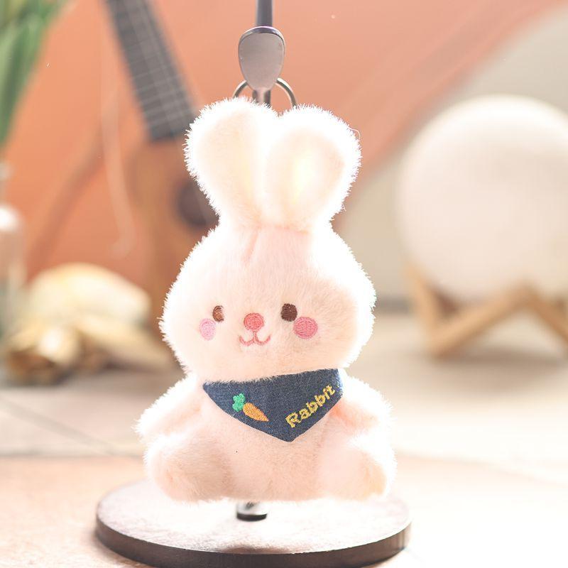 Cute Bunny Plush Keychain With Pp Cotton Filling For Kids And Teens