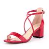 Summer Women Sandals Fashion Sexy Open Toes Thick High Heels Pumps Ankle Strap Work OL Party Dress Wedding Party Shoes