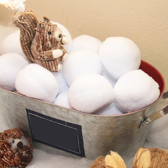 40Pcs Christmas Snowball Fake for Artificial Cotton White Christmas Snowball Indoor Outdoor Winter Decor