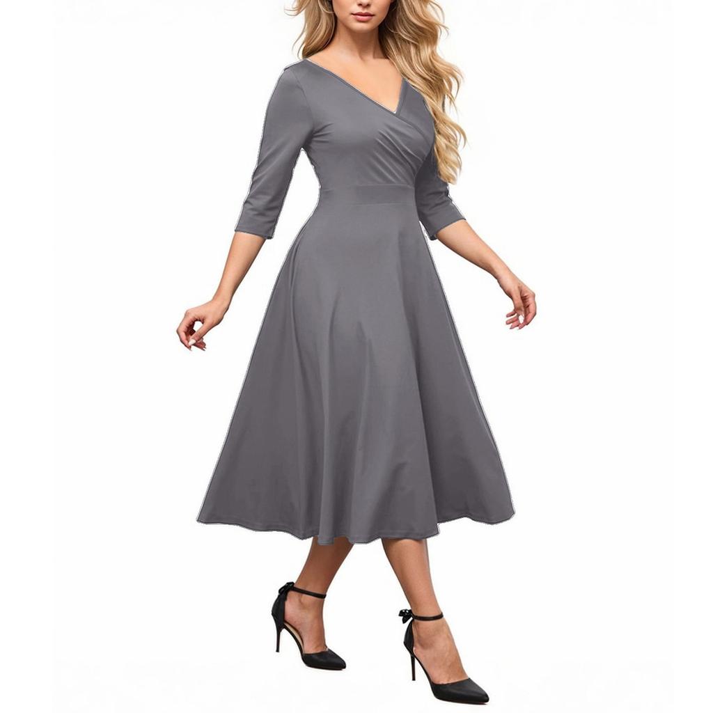 Women's Solid-color Fashionable And Elegant Dress