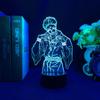 Jujutsu Kaisen аниме лампа Ryomen Sukuna рисунок 3d ночники для детской спальни украшения 7 цветов настольный светильник подарок на день рождения