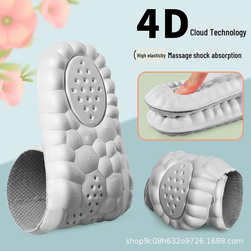 Дышащие, впитывающие пот массажные стельки Cloud с воздушной подушкой для длительного комфорта; облегающий крой и снижающий усталость ног при длительном стоянии.