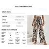 Womens Fashion Casual Printed Trousers Bow Tie Straight Leg Pants