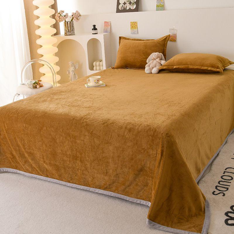 Простыни из молочного бархата, Зимний плюс бархат, Утолщенные, Мягкие, Приятные к коже, Бархатное одеяло, Двусторонний бархат, Тонкие зимние простыни двойного назначения