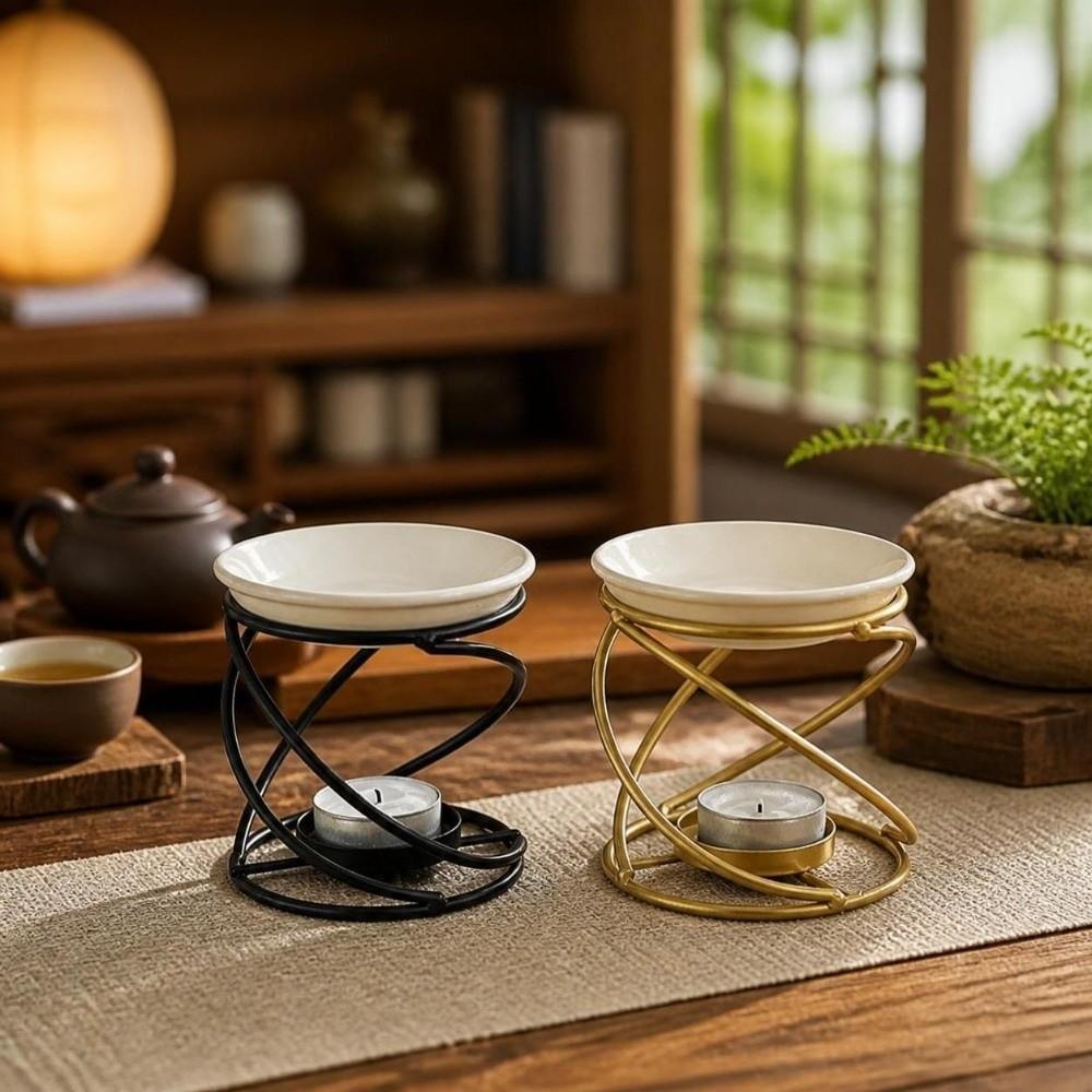 Minimalist Essential Oil Burner Ceramic Bowl Candle Heating Holder Wax Melt Burner Office
