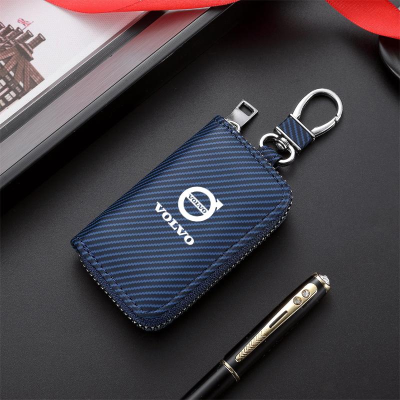 For Volvo EX90 V60 V40 XC90 S60 XC60 V50 V70 S90 XC40 S80 V90 High Quality PU Leather Key Case Covers Protective Bag Accessories