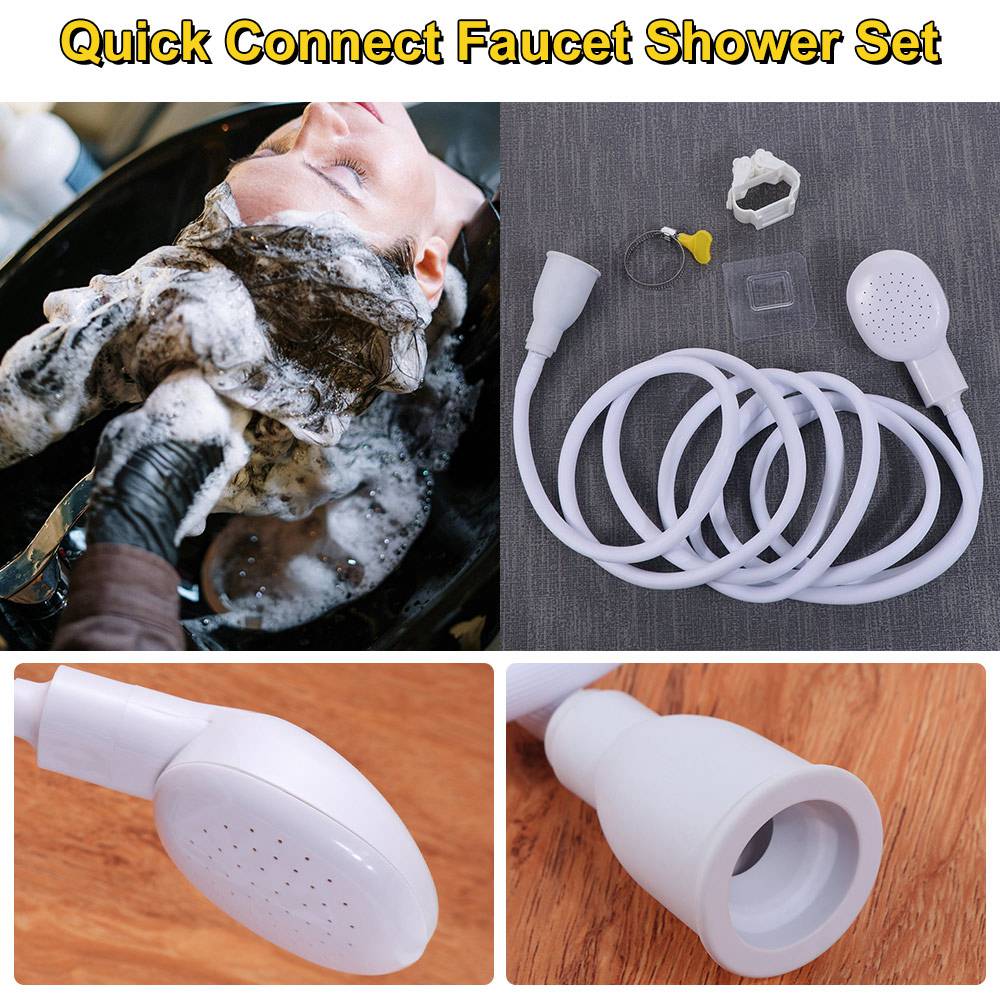 Rubber Hose Shower Head Quick Connect Handheld Shower Simple Design Universal Sink Spray Sink Wash