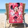 1pc Minnie9 Beach Towel with Custom Name, Beach/Swimming/Bath/Picnic/Camping Towel, Suitable for Seaside Beaches