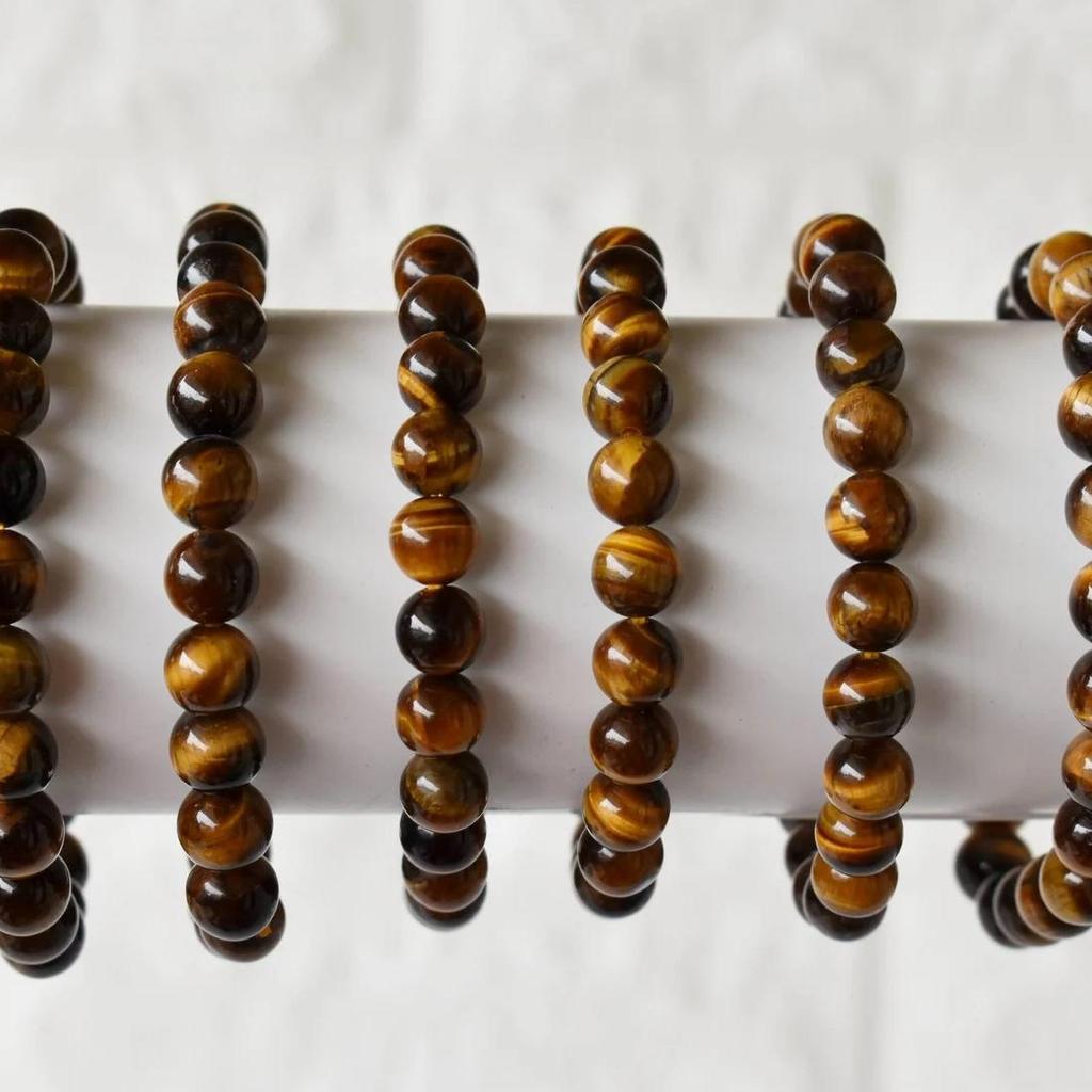 Браслет из хрустального тигрового глаза, круглый браслет из бусин, браслет из драгоценных камней 4 мм, 6 мм, 8 мм, 10 мм, браслет из бусин,