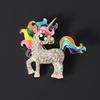Брошь Красочные Сверкающие Стразы Инкрустированная Дизайн Лошади Брошь Булавка Лацканный Значок Стильный Аксессуар