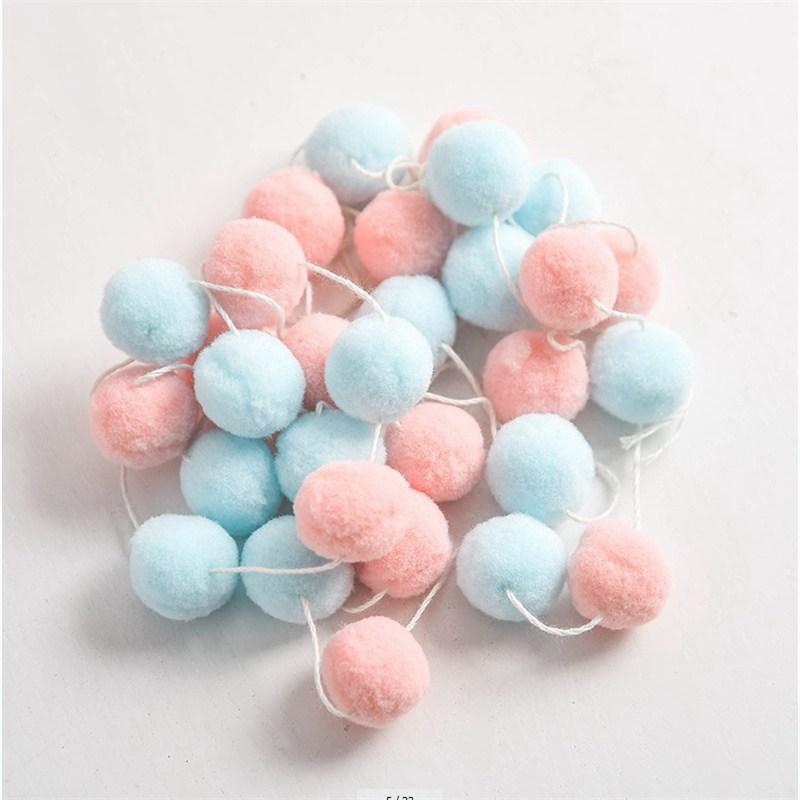Украшения для комнаты Декоративный меховой шарик Гирлянда Цветная детская комната Дом DIY