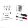 46Pcs 1/4-Inch Drive Metric Socket Set Hand Ratchet Socket Wrench Spanner Tool Kit Socket Wrench Set