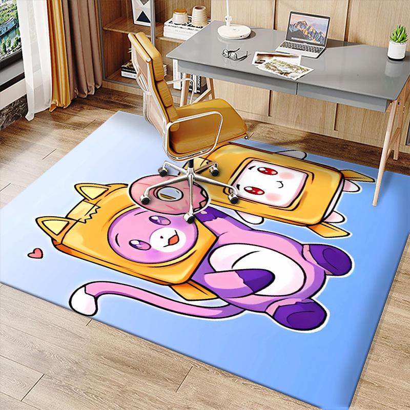 Lankybox Foxy and Rocky3 Printed Absorbent Washable Carpet, Non-Slip Bathroom Mats, Kitchen Rugs, Yoga Mat,Living Room Entrance, Camping Picnic Rugs