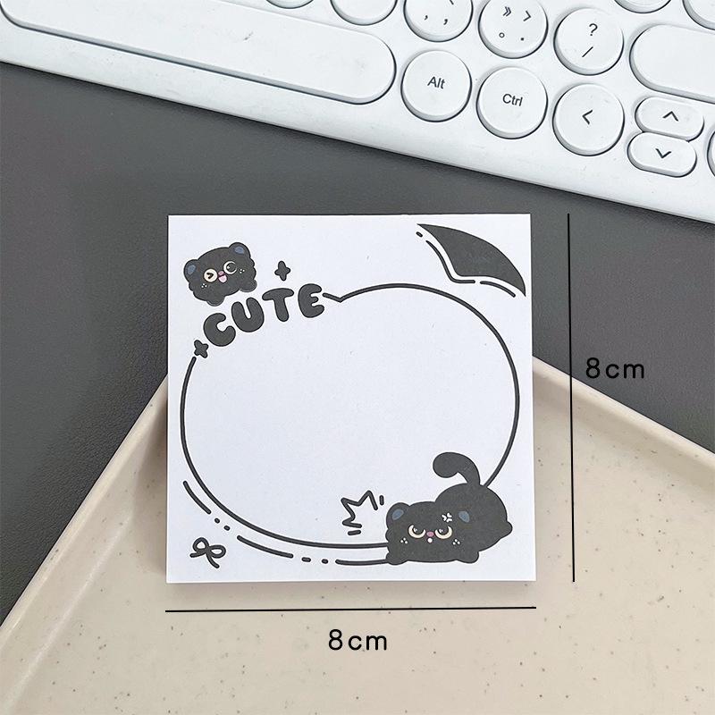 Black Kitten Non-Adhesive Memo Pad