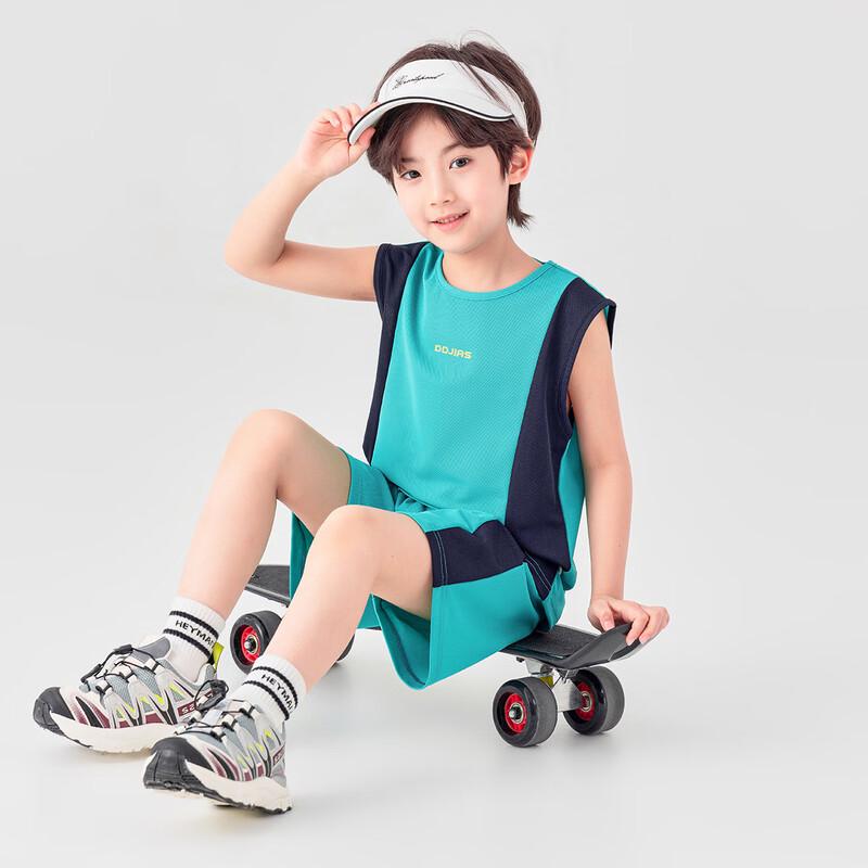 Boys' Summer Color-block Sport Set