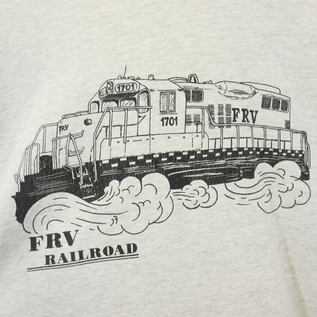 FRUIT OF THE LOOM 90s Made in USA Old FRV Railway Short sleeve T-shirt XL Men's Used