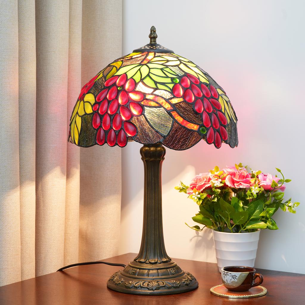 Ретро Кантри Стиль Витражный Настольный Светильник Домашний Декор Средиземноморская Спальня Прикроватная Лампа Ресторан Бар Кафе Ночник