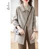 Fashionable Woolen Jacket Women's  Coat with Long Sleeves Autumn
