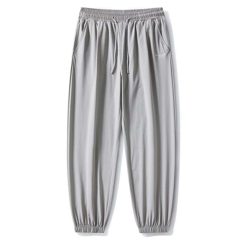 Dm спортивные брюки мужские черные большие размеры прямые свободные повседневные брюки большие размеры завязывающиеся на щиколотке брюки