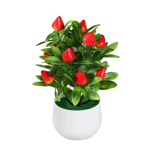 Имитация бонсай, не увядает, никогда не выцветает, устойчива к атмосферным воздействиям, легкий уход, 12 фруктов, искусственный апельсин, персик, фрукты, бонсай, декор для гостиной