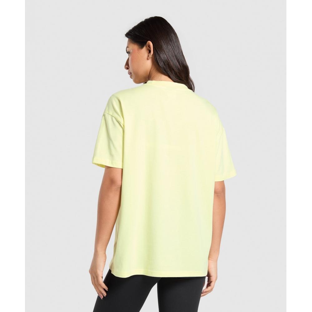 Gymshark Тренировочная футболка оверсайз Refresh Yellow B1a7m Ybss