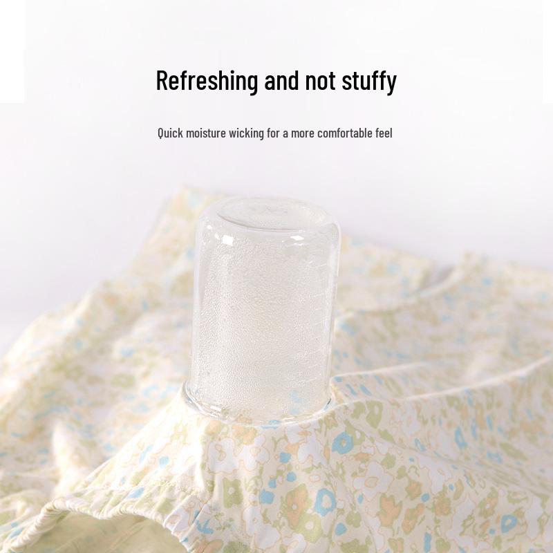 Женские трикотажные пижамные брюки из чистого хлопка - Весна/Лето, Свободный крой, Большой размер, Эластичная талия, Защита от комаров