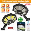 168 LED/COB Solar Light with Motion Sensor 3 Lighting Mode Outdoor Decoration Sunlight Wall Light Waterproof Garden Garage Lamp