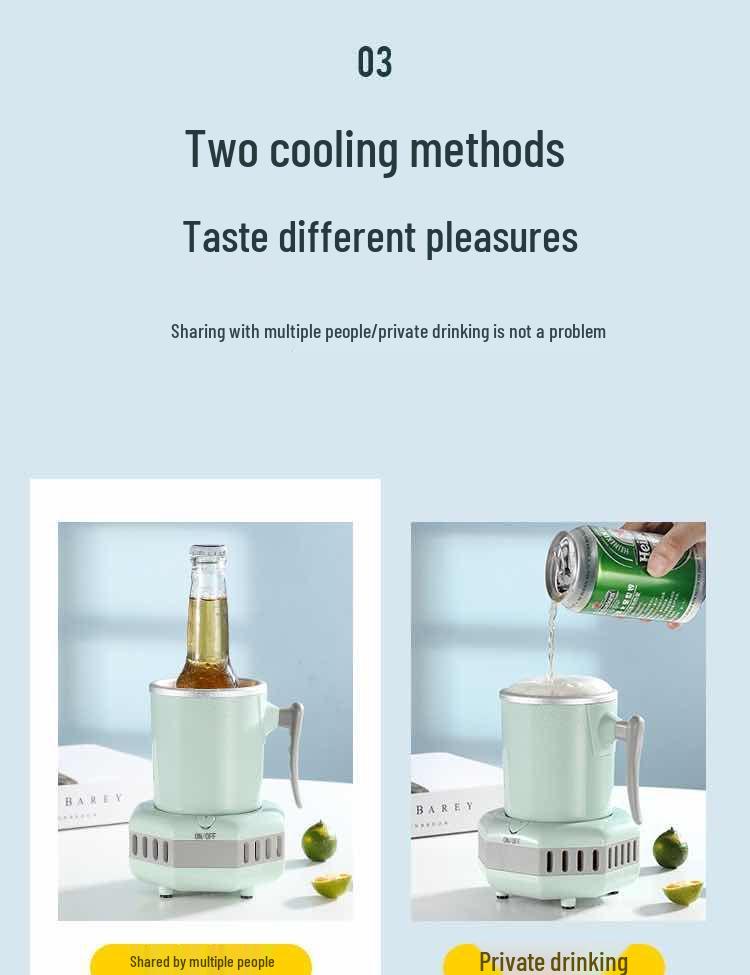 Portable Rapid Cooling Cup - Quick Chill Student Drinkware for Dorm or Office