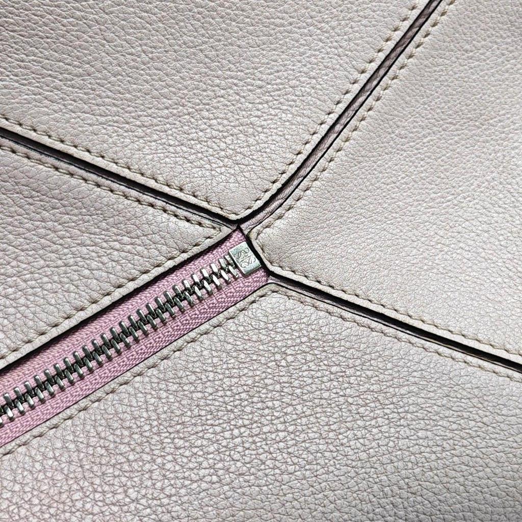 [Pre-Owned] Puzzle Patterned Leather Shoulder Bag - Good #1TCTGB3