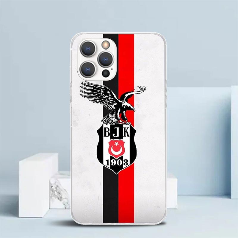 B-Besiktas B-BJK Мягкий Чехол для iPhone 16 17 Air 15 14 Pro Max 16E Чехол для Телефона 13 Mini 12 11 7 SE 8 Чехлы с Рисунком Fit 16 17