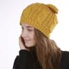 Autumn Winter Knitted Warm Women's Jacquard Fried Dough Twist Cat Ears Cute Wool Single Layer Hat